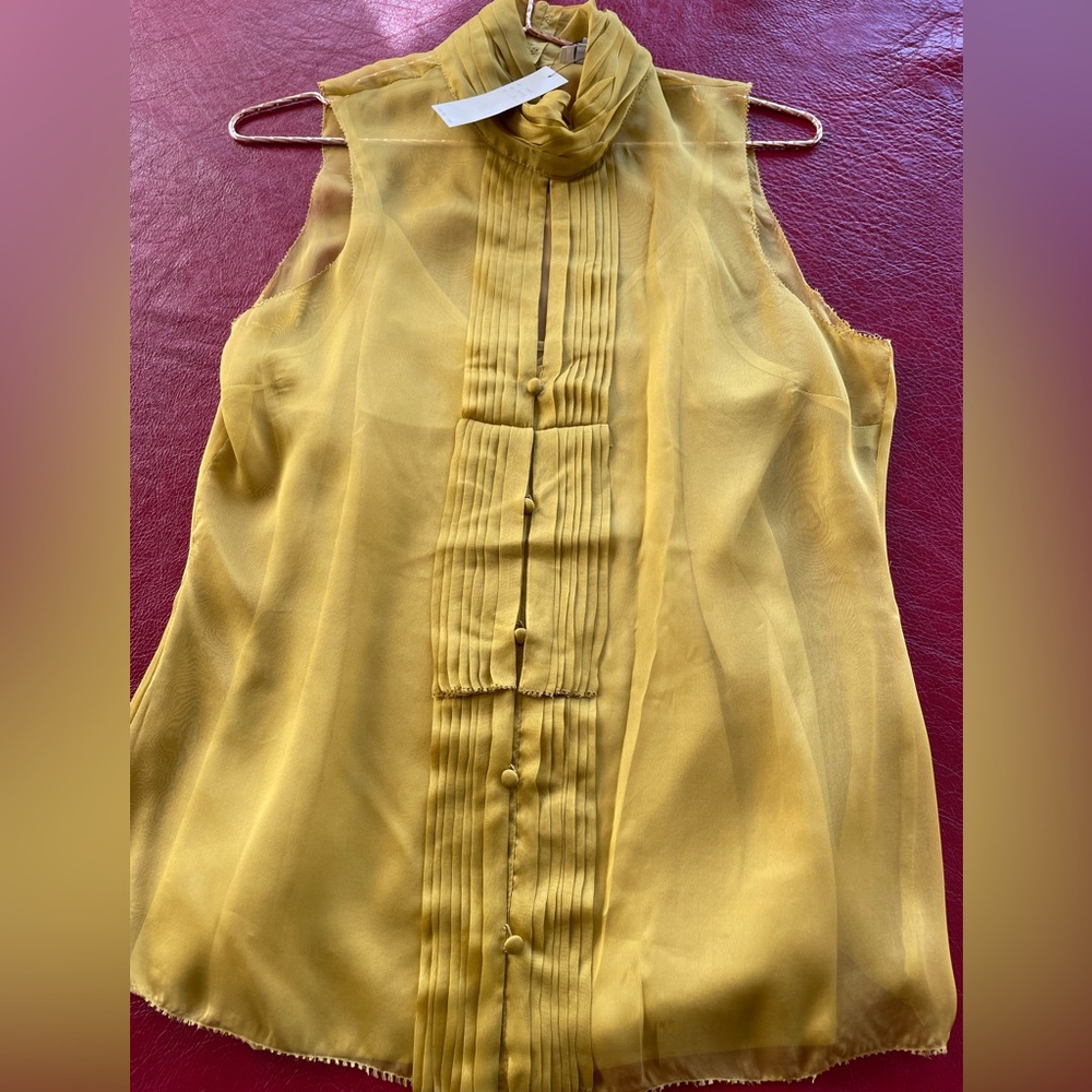Sheer sleeveless blouse by Vertigo Paris.